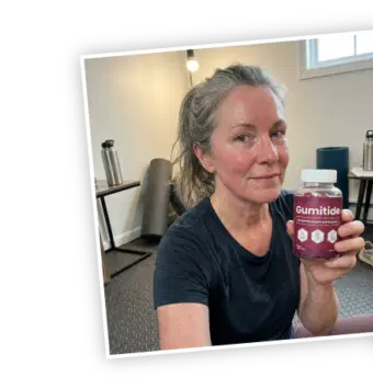 Photo of Sabine G., a verified Gumitide customer sharing her wellness routine results