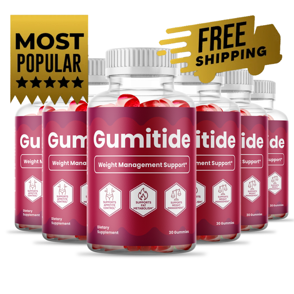 Delivered package of Gumitide 6 Bottles, proof of a verified customer purchase from North Carolina, USA